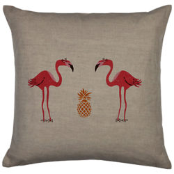 Fenella Smith Flamingo and Pineapple Cushion
